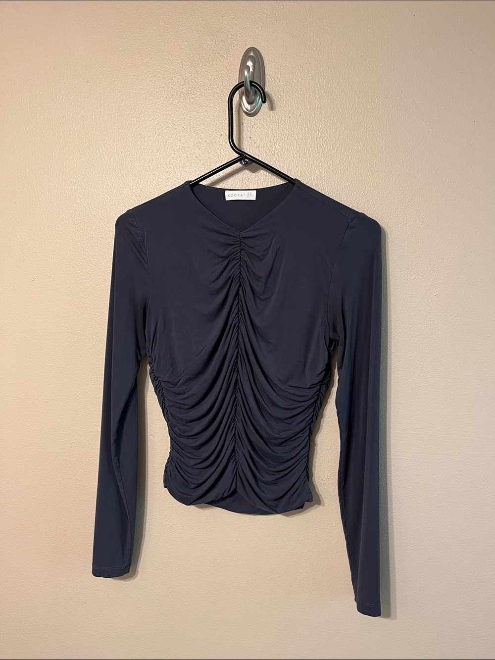 Kookai Ruched Long Sleeve Top - Picture 1 of 6